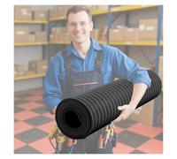 Tapete aislante grande para suelo, tapete aislante de goma para sala de distribución de subestación, color negro, 4, 10, 12, 14, 20, 26, 30, 32 pies, protección contra descargas eléctricas