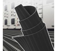 Tapete aislante para tablero de distribución de 6 a 35 kv, tapete de goma dieléctrica resistente para seguridad de caja de fusibles, diseño corrugado, 2 m x 1 m x 10 mm