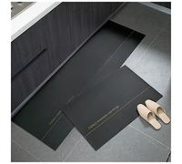 Tapete antideslizante de PVC impermeable resistente al aceite, lavable, color gris oscuro, 45 x 180 cm, perfecto para uso doméstico y cocina