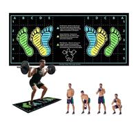 Tapete antideslizante para sentadillas de 31.52 x 13.79 pulgadas con guías de posición de pies, tapete de ejercicio de grado profesional perfecto para sentadillas, entrenamiento de piernas, mejora la