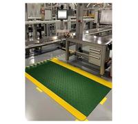 Tapete Antifatiga For Tienda, Tapetes Comerciales Antiestrés For Estar De Pie En El Trabajo,Alfombra Taller Mecánico Antideslizante para Entornos Laborales(Green,60x90 cm/23.6x35.4 Inch)
