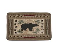 Tapete Bienvenida Cabaña Rústica De Caza Salvaje De Osos, Estilo Primitivo Occidental Alfombra Antideslizante Lavable Felpudos para Pasillo Puerta Delantera 40X60Cm