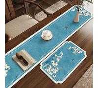 Tapete chino de secado de platos para mesa de café, camino de mesa de té estilo zen, almohadilla absorbente de piel de PVC, tapete de drenaje resistente al calor para decoración de cocina, encimera de