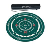Tapete Circular Grande for Mesa de Mahjong, Apto for póquer y Juegos de Mesa.(Green,100CM/39.3")