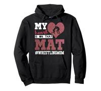 Tapete con diseño de «My Heart is on That» de Wrestling Mom para mamá Sudadera con Capucha