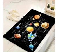 Tapete con sistema solar para el espacio exterior, alfombras para niños para sala de juegos, alfombra de aprendizaje educativo para sala de estar, dormitorio, diseño espacial de sol y planeta, tapete