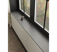 Tapete de 182.88 cm con diseño de tierra de secado rápido, ajustable, para cocina y ventana de bahía, color gris oscuro sólido, 182 x 28 cm, accesorio ideal para decoración del hogar