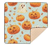 Tapete de actividades para bebés de Halloween Making A Face suave y grueso para piso, lavable, tapete de actividades para bebés y niños pequeños, 50 x 50 pulgadas
