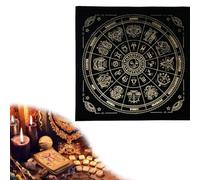 Tapete de adivinación de cartas del tarot, mantel de altar para cartas de oráculo y tarot, para práctica de cartomancia y péndulo esotérico (75 x 75 cm)