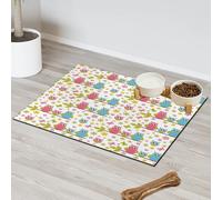 Tapete de alimentación de búhos para mascotas, para gatos, perros, cuenco de agua, tapetes de comida de dibujos animados, lindos búhos, tapetes de alimentación para mascotas, absorbente