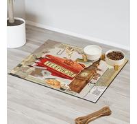 Tapete de alimentación de mascotas con temática de Reino Unido de Londres, para gatos, perros, cuencos de agua, tapetes de alimentación de mascotas, tapetes absorbentes para mascotas, no resbaladizos