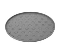 Tapete de Alimentación Lenta para Mascotas, Silicona Redonda | Antiderrame y Antideslizante, Diseño Huella, para Gatos, Cocina y Exterior