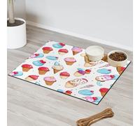 Tapete de alimentación para mascotas, diseño de helados de frutas, para gatos, perros, cuencos de agua, tapetes de alimentación para mascotas, tapetes absorbentes y antideslizantes que contienen