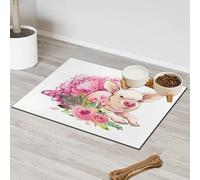 Tapete de alimentación para mascotas, para gatos, perros, cuenco de agua, tapetes de comida de cerdos, animales, mascotas, tapetes absorbentes y antideslizantes que contienen derrames, protege el