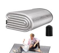 Tapete de aluminio para camping, aislante, impermeable, manta de papel de aluminio, tapete para el suelo, plegable, de doble cara, para camping, senderismo, viajes, picnic