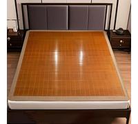 Tapete de bambú refrescante de verano, colchón de dormir de doble cara, almohadilla de cama de paja transpirable tamaño King, superficie lisa para suelo de dormitorio (95 x 190 cm)