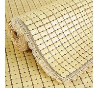 Tapete de bambú refrescante, plegable, 180 x 220 cm, ropa de cama transpirable de verano, esencial para comodidad de dormitorio, tapete de cama de bambú refrescante para dormir en climas cálidos.