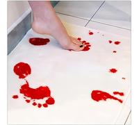 Tapete de Baño de Sangre de Halloween - Huella Sangrienta Que Cambia de Color, Se Vuelve Roja Cuando Se Moja - Alfombra Antideslizante para Puerta de Ducha