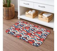 Tapete de baño de secado rápido con diseño de cangrejo náutico, tapete de ducha antideslizante absorbente colorido de la vida marina, tapete de franela lavable para baño, baño, baño, decoración de 20