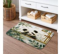 Tapete de baño de secado rápido con diseño de panda lindo, absorbente, antideslizante, de espuma viscoelástica de primavera, lavable, para baño, inodoro, baño, decorativo, 20 x 32 pulgadas