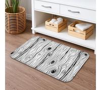 Tapete de baño de secado rápido con diseño de remolinos abstractos, absorbente y antideslizante, diseño de grano de madera, moderno, decorativo, lavable, para baño, inodoro, baño, 20 x 32 pulgadas