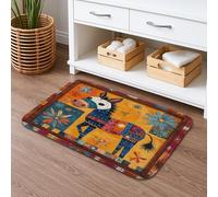 Tapete de baño de secado rápido con patrón de caballo colorido, diseño floral bohemio, absorbente, antideslizante, alfombra de baño decorativa lavable para baño, inodoro, baño, 20 x 32 pulgadas