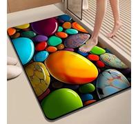 Tapete de baño de tierra de diatomeas, tapete de ducha de secado rápido con parte inferior antideslizante, tapete de piedra absorbente para baño, para una fácil limpieza y resistente a las manchas