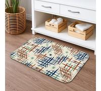 Tapete de baño moderno abstracto de secado rápido, absorbente y antideslizante, con patrón geométrico, elegante, lavable, para baño, inodoro, baño, decorativo, 40,6 x 60,9 cm