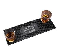 Tapete de bar personalizado, nombre de bar personalizado, posavasos de bebidas con texto, tapete de goma para encimera, decoración de bar, adecuado para cafetería, hogar, bar, cocina, camping, regalos
