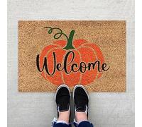 Tapete de bienvenida de Halloween para exteriores, 1 unidad, tapete de calabaza, otoño, temporada, Acción de Gracias, Halloween, interior y exterior, entrada, decoración de puerta de piso (B, talla