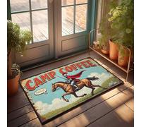 Tapete de bienvenida de otoño al aire libre con texto en inglés "A Knight'S Quest For The Perfect Brew" para decoración de habitación para hombres con refranes divertidos (65 x 90 cm)