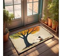 Tapete de bienvenida para otoño al aire libre, con texto en inglés "Serenity: A Child'S Musical Journey Under the Tree" (50 x 80 cm)
