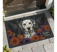 Tapete de bienvenida para perro, diseño de flores rústicas de otoño, color naranja, antideslizante, para casa, oficina, exterior, interior, entrada, decoración, 73 x 43 cm