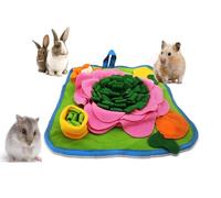 Tapete de búsqueda de conejos, tapete de olfateo de conejo, juguetes de rompecabezas, tapetes de alimentación interactivos para conejillos de indias, erizos, chinchillas, hurones, animales pequeños,