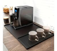 Tapete de café con soporte para taza de drenaje - para máquina de café negra y , protector de encimera de cocina a prueba de derrames, escurridor de platos