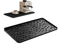 Tapete de café - Mantel individual antideslizante de drenaje suave, 1 tapete de secado de platos, tapetes de silicona resistentes al calor, tapetes de silicona para apartamentos, comedores, para secar