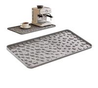 Tapete de café - Mantel individual antideslizante de drenaje suave, 1 tapete de secado de platos, tapetes de silicona resistentes al calor, tapetes de silicona para apartamentos, comedores, para secar