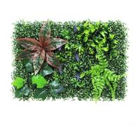 Tapete de césped artificial para decoración de pared, panel cuadrado de césped de plástico verde para decoración del hogar, jardín, interior y exterior, césped falso fácil de limpiar para vivir (#3)