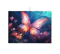 Tapete de cocina absorbente Magic Butterfly de 18 x 24 pulgadas, fibra de alta densidad que absorbe el agua rápidamente