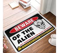 Tapete de cocina antifatiga de perfil bajo | Beware Of Alien trenzado para bañera (65 x 90 cm)