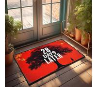 Tapete de cocina de otoño para piso 28 días después: un viaje postapocalíptico, tapete para decoración de puerta delantera, alfombra retro (50 x 80 cm)