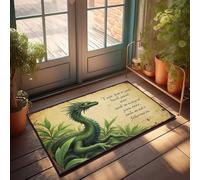 Tapete de cocina de otoño para suelo con diseño de dragón verde susurro: un cuento de fantasía, tapete retro para decoración de puerta delantera (50 x 80 cm)