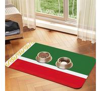Tapete de comida para gatos con estampado de la bandera de la República de Chechenia, tapete de alimentación para mascotas, suministros para mascotas, tapete para cuenco de agua para perros, artículos