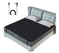 Tapete de conexión a tierra para cama, funda de colchón de conexión a tierra para mejorar el sueño, almohadilla para dormir, terapia de cuero sintético de carbono (54 x 78 pulgadas)