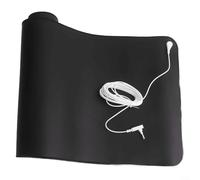 Tapete de conexión a tierra, tapete de tierra para dormir con cable, almohadilla de conexión a tierra conductiva de yoga, piel sintética de carbono, negro (33 x 75)