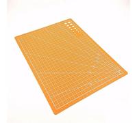 Tapete de Corte de Oficina Tapete de corte PVC A3, A4 y A5 for banco trabajo, patchwork, almohadilla, costura manual, bricolaje, cuchillo, grabado, tablero cuero, base lateral de Oficina(A5 orange)