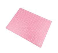 Tapete de corte PVC una sola cara for patchwork, for banco trabajo, costura manual, bricolaje, cuchillo, grabado, tablero cuero(Pink,A3)