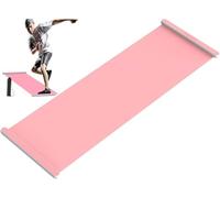 Tapete de deslizamiento deportivo Slide Board, Tapete de entrenamiento, Tapete antideslizante de plancha, Tapete fitness para gimnasio casero, Tapete ecológico para equilibrio de(Pink,180*50cm)