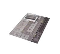 Tapete de diseño de aeropuerto con pista - para modelos de aviones en escala 1/400 y 1/500, tablero plegable - Crea un modelo de aeropuerto, parques de hasta 16 aviones, tamaño 84 cm x 120 cm