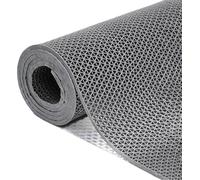 Tapete de drenaje antideslizante para uso en interiores y exteriores, rollo de alfombra de PVC (gris, 120 x 350 cm), solución versátil impermeable para el hogar y el jardín